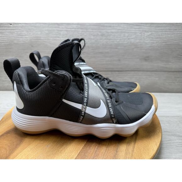 Nike React Hyperset Black White Gum Light Brown Volleyball Shoes Men’s 7 - Picture 1 of 9